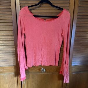Women's Coral Long Sleeve Top